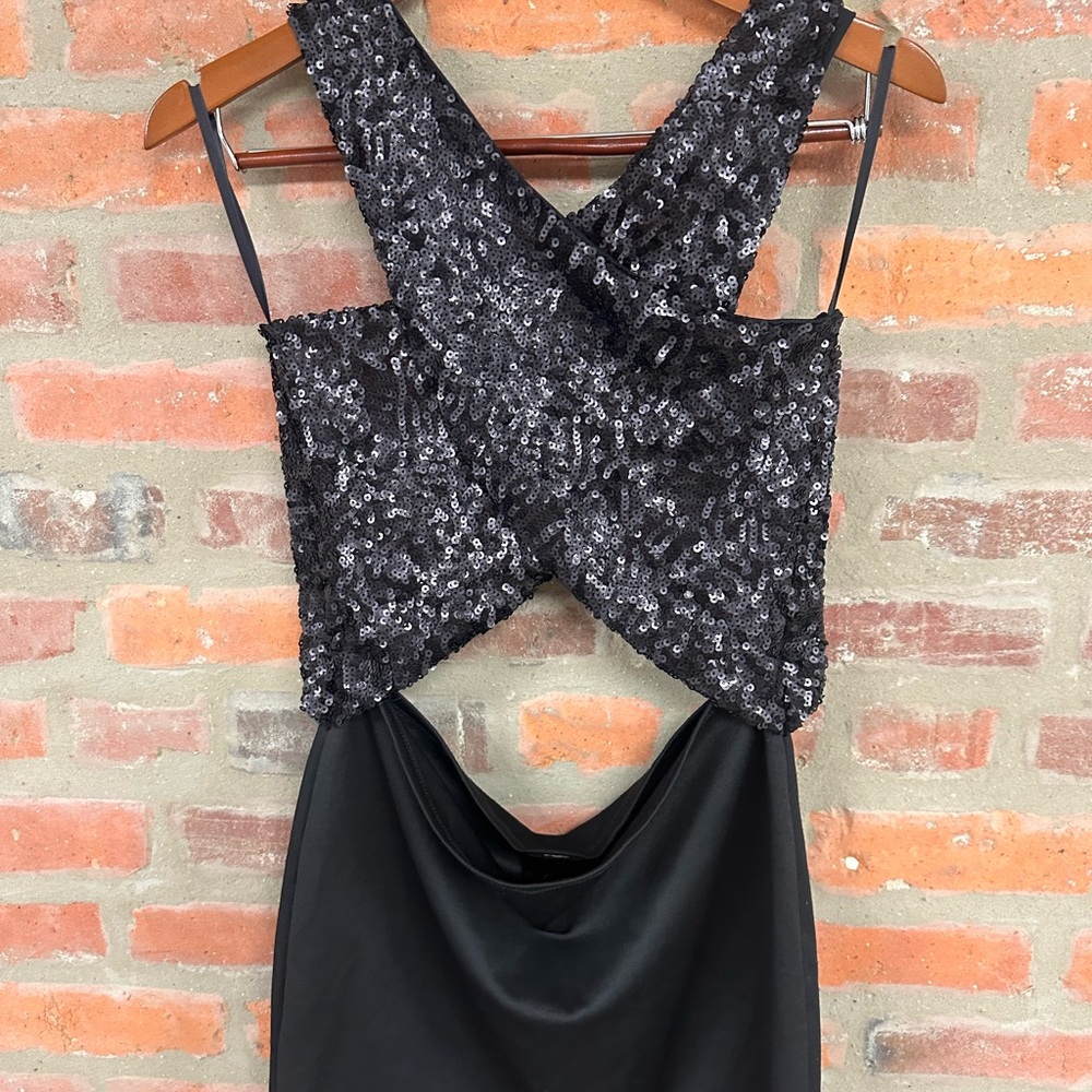 Elegant Black Sequin Dress XL NWT Las Vegas